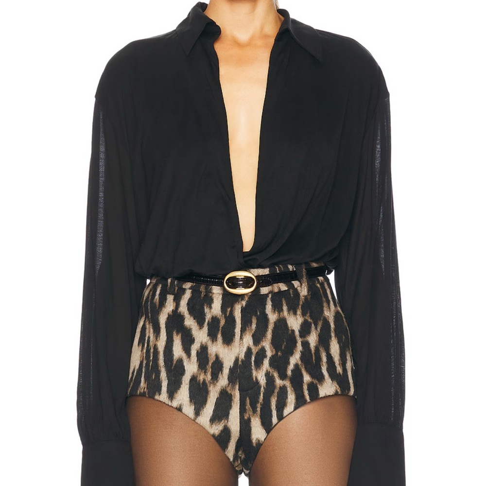 SER.O.YA Black Blouse with shirred waist
